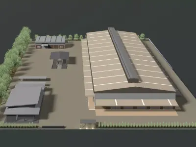 Factory layout 24-12 3D model
