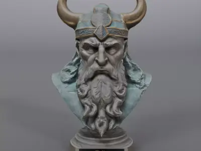 Bust of Odin 3D model