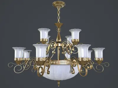 Chandelier Low-poly 3D model