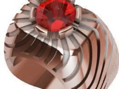 Solitaire Ring Eropa 3dm stl render detail 3D print model 3D print model