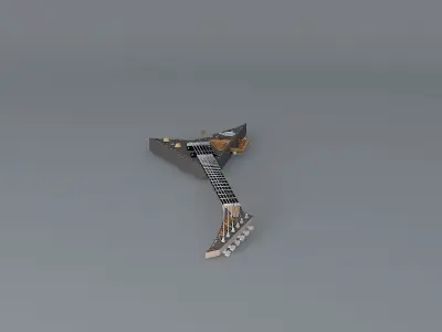 The VILLANIZER guitar Free 3D model