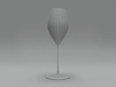 Tulip Champagne Glass 3D model