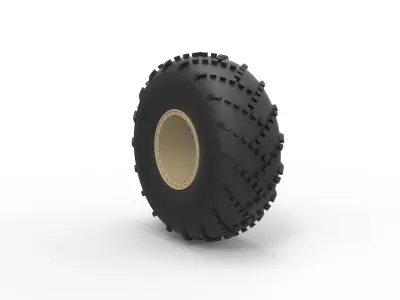 Offroad wheel 39 Scale 1 to 20 3D print model