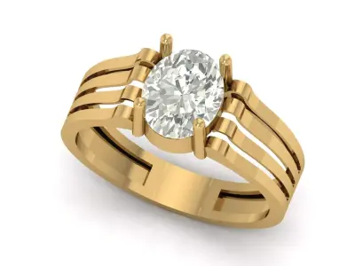 Stone Ring 3D print model get