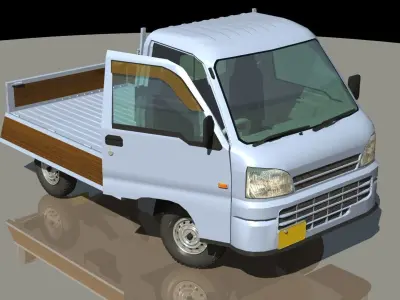 japanese low fuel consumption truck 3D model