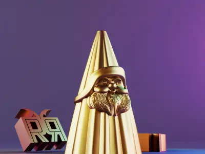 Santa Claus Christmas Candle Mold 3D print model