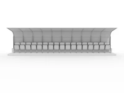 Soccer Bench 04 3D model