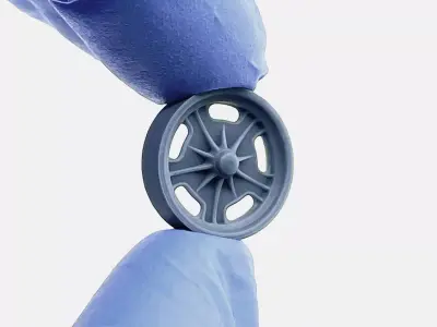 15x4 American Rebel Starburst Wheel and Brake 3D print model