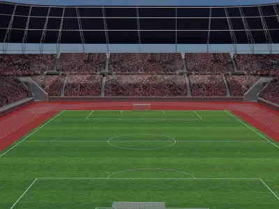 Olympic Stadium - Soccer Fans Low-poly 3D model purchase