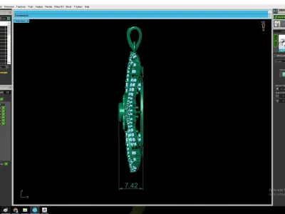 Luxury Floral Diamond Pendant 3D Jewelry Model  3233 3D print model