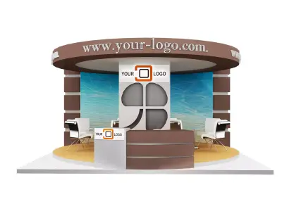  Booth Exhibition Stand a596b  3D model