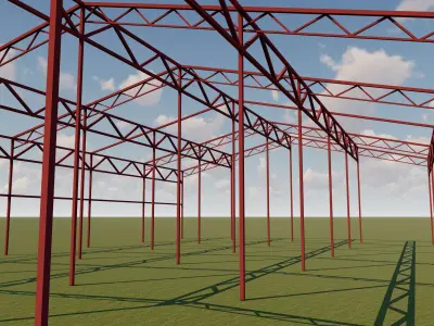 Metal Frame Free low-poly 3D model