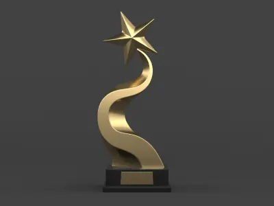 Gold Trophy Cup 3D model buy