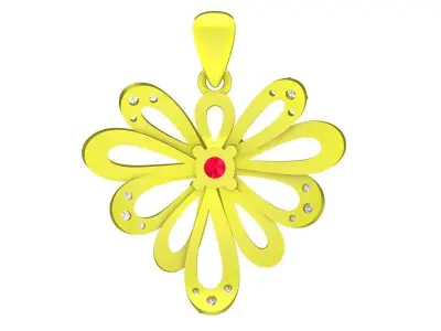 6851 Luxury Diamond Art Pendant  3D print model