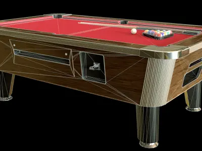  Billiard table  Low-poly 3D model