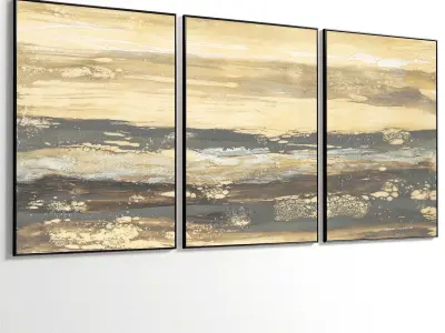 Abstract Painting Set of 3 pieces - No 26 Low-poly 3D model