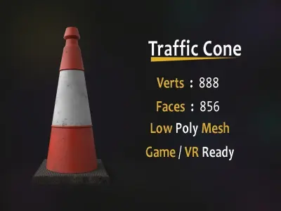 Traffic Cone Free low-poly 3D model get