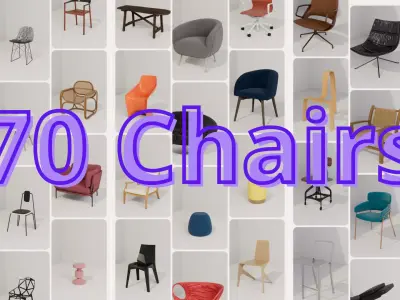 Pack Modern Chairs  3D model