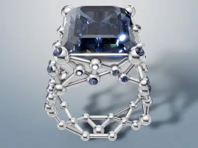 Engagement Ring 3D print model C 99 3D print model