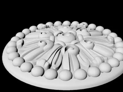 Central decor ornament for furniture 3D model 150
