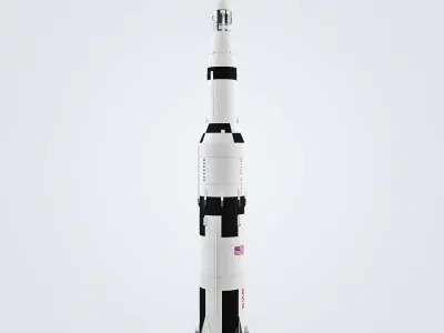 Saturn V rocket engine 3D model