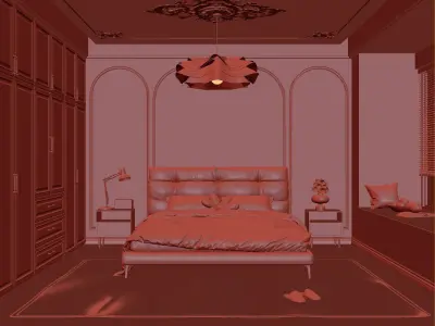  Bedroom interior 105 3D model