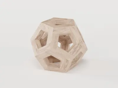 Dodecagon Interior Decoration Low-poly 3D model