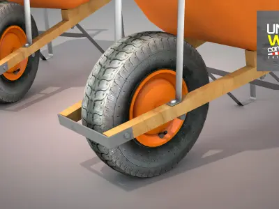 wheelbarrow - construction 3D model