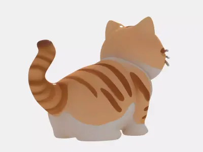 Cartoon Cat 3D model 2