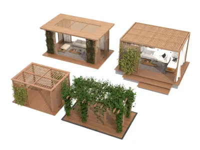 Pergolas Collection list of doors 3D model