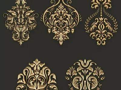 Ornament set 002 3D model