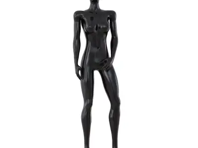 Female faceless plastic mannequin 96 3D model