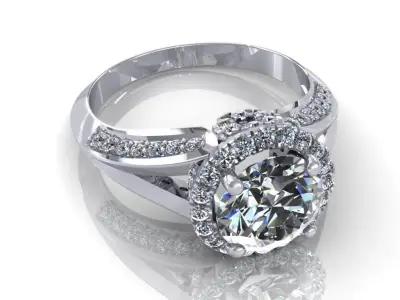 Great Wedding Diamond Ring 3D print model