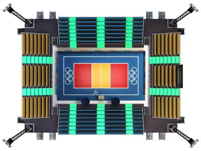 Volleyball Court 3D model purchase