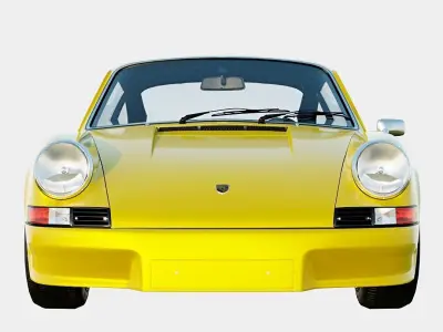 Porsche 911 Carrera RS 2-7 Lightweight 1973 No Livery Low-poly 3D model