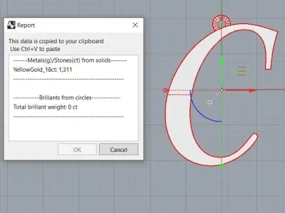 Letter C NECKLACE 3D print model