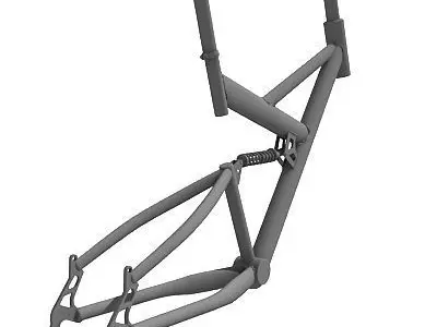 Detailed Bike Frame  3D model