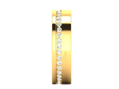 Band 3dm Render Details gold wedding with diamonds 3D print model purchase