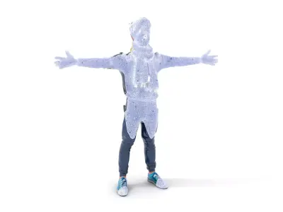 Casual Outfit Man with Scarf model pack Low-poly 3D model