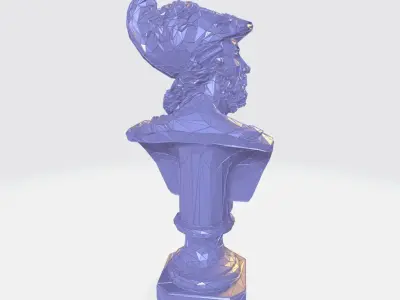 Ajax the Great bust WIREFRAME VORONOI WIREMESH MESH 3D print model