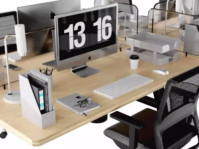 Office set 01 3D model