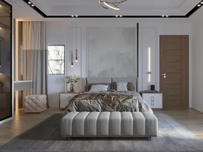 Modern Master bedroom  3D model
