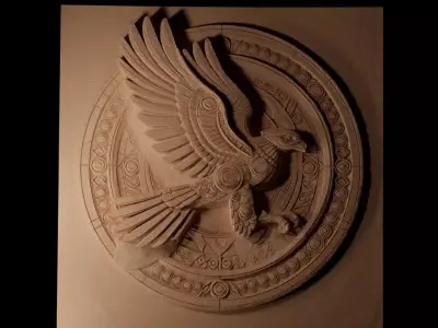 Thunderbird CNC 3d Print High Relief Sand Casting 3D print model