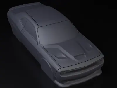Dodge Challenger simplified decorative model 3D print model