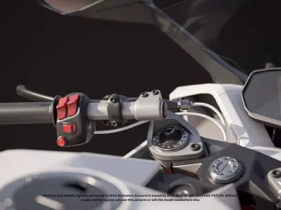 Ducatti Bike Sports bike 3D Model Fully RIGGED and GameReady Low-poly 3D model