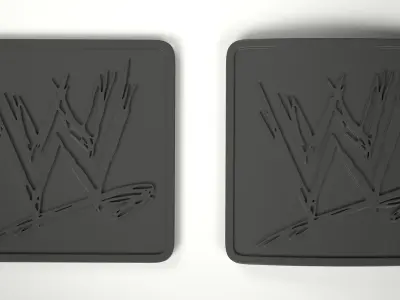 WWE badge Logo Free 3D print model