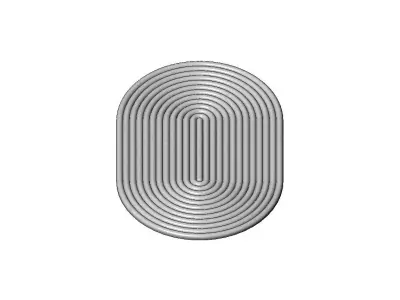 Oblang geometric decor Boho ripple rosette and wall art 3D print model