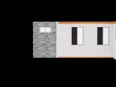 Wall Architectural  Low-poly 3D model