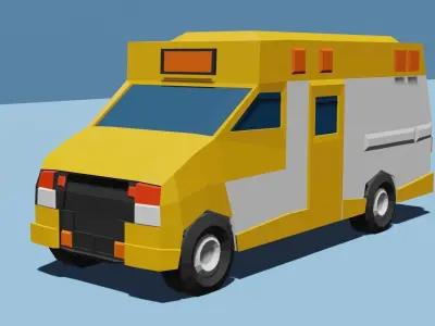 Low Poly Cars Pack Low-poly 3D model