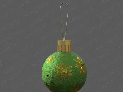 Colored Christmas Balls 3D model
